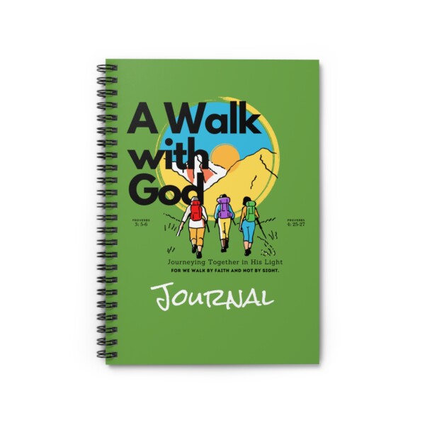 A Walk with God Inspirational Spiral Notebook – Ruled Journal for Faith and Reflection