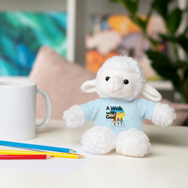 Cuddly Sheep Plush Toy - 'A Walk with God' Tee - Image 9