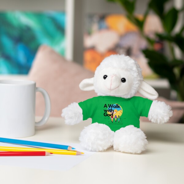 Cuddly Sheep Plush Toy - 'A Walk with God' Tee - Image 3