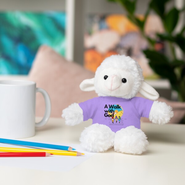 Cuddly Sheep Plush Toy - 'A Walk with God' Tee - Image 6